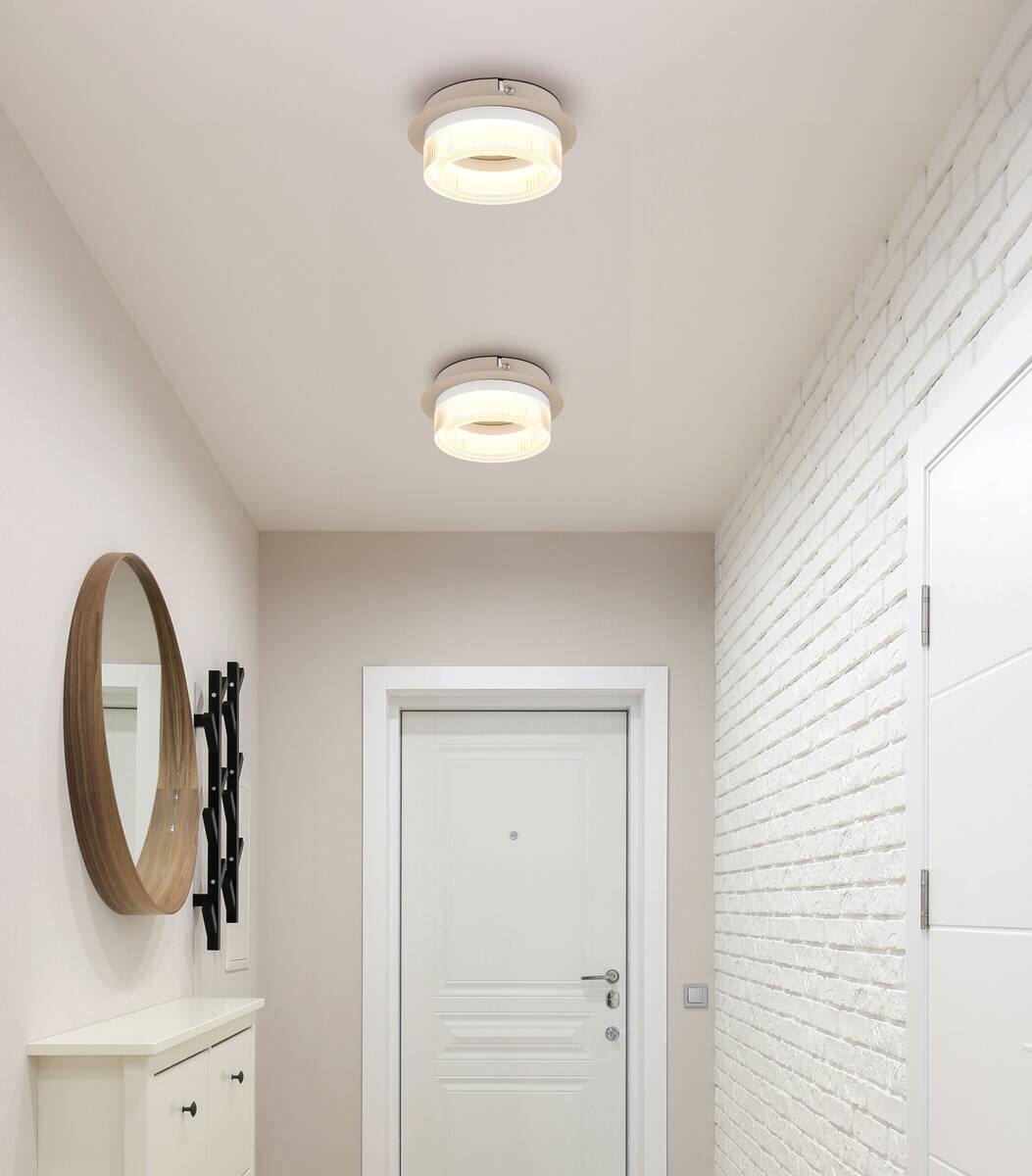 GLOBO Deckenleuchte weiß sand Metall Kunststoff H/D: ca. 7x16 cm 1 Brennstellen