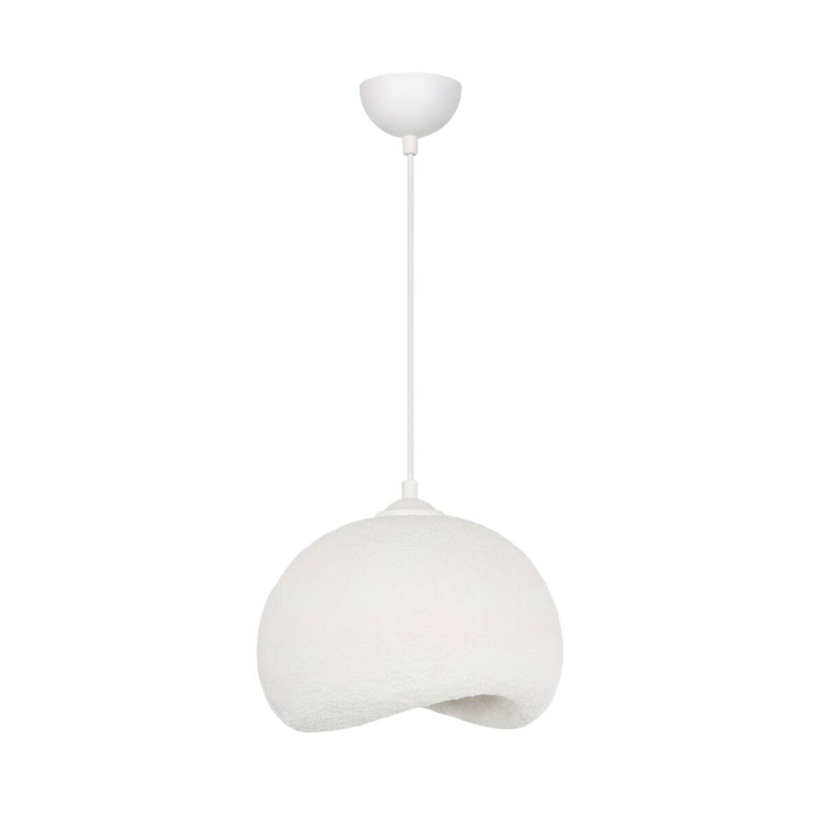 Opviq Pendelleuchte Yontu-15850 weiß Metall Polyester-Mischgewebe B/H/L: ca. 29x120x34 cm E27 1 Brennstellen