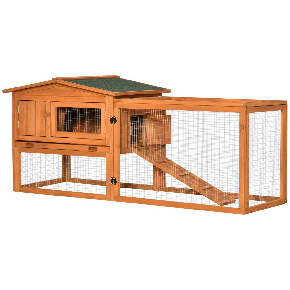PawHut Stall orange Edelstahl B/H/L: ca. 58x156x68 cm