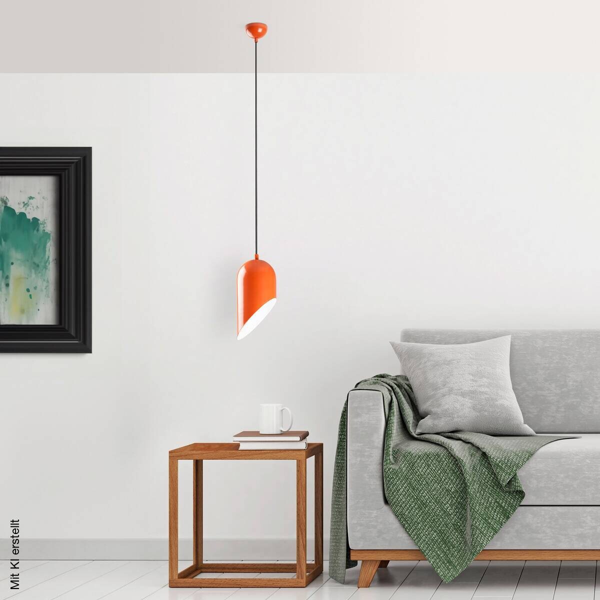 Opviq Pendelleuchte orange B/H/T: ca. 14x121x14 cm E27 1 Brennstellen