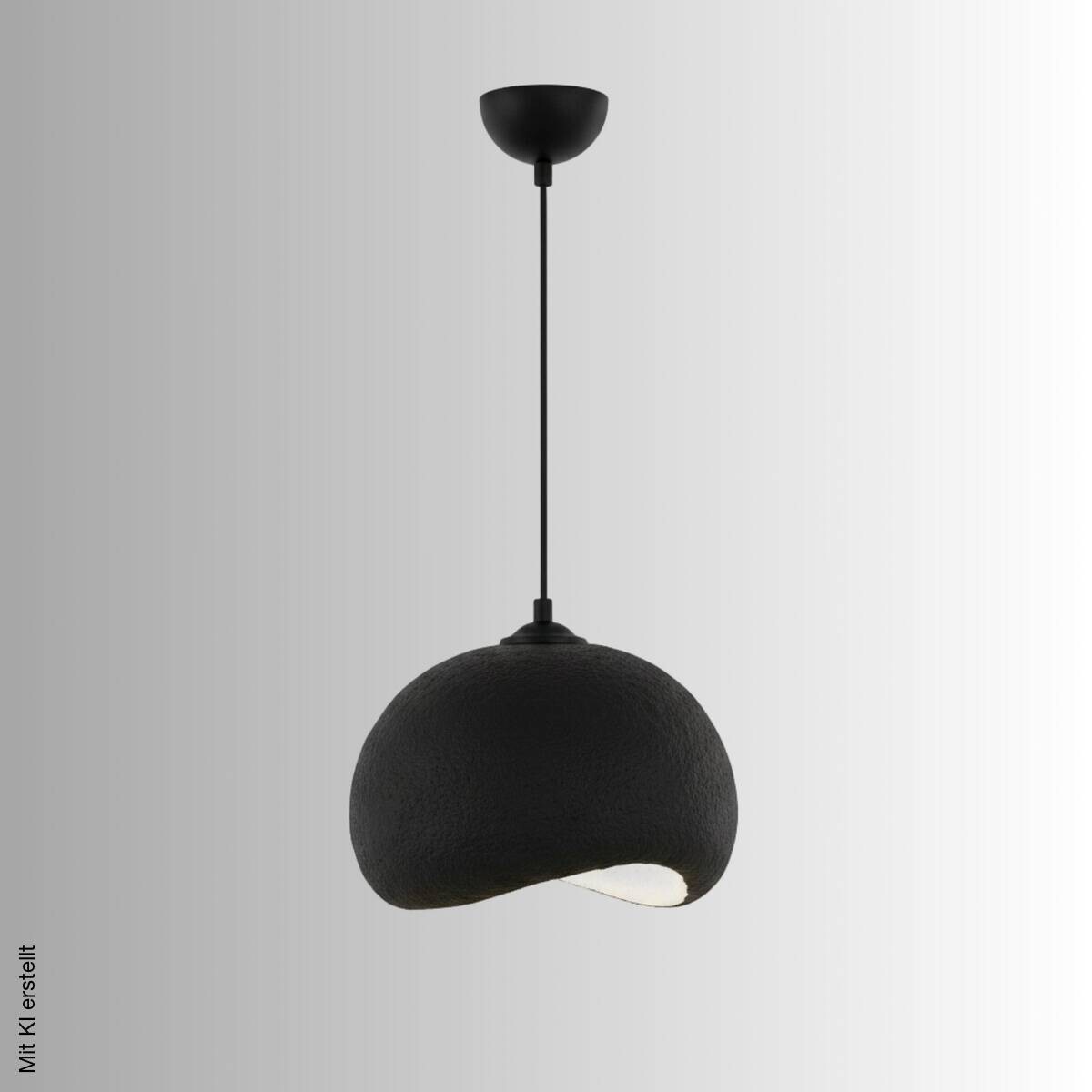 Opviq Pendelleuchte Yontu-15850-A schwarz Polyester-Mischgewebe Metall B/H/L: ca. 29x120x34 cm E27 1 Brennstellen