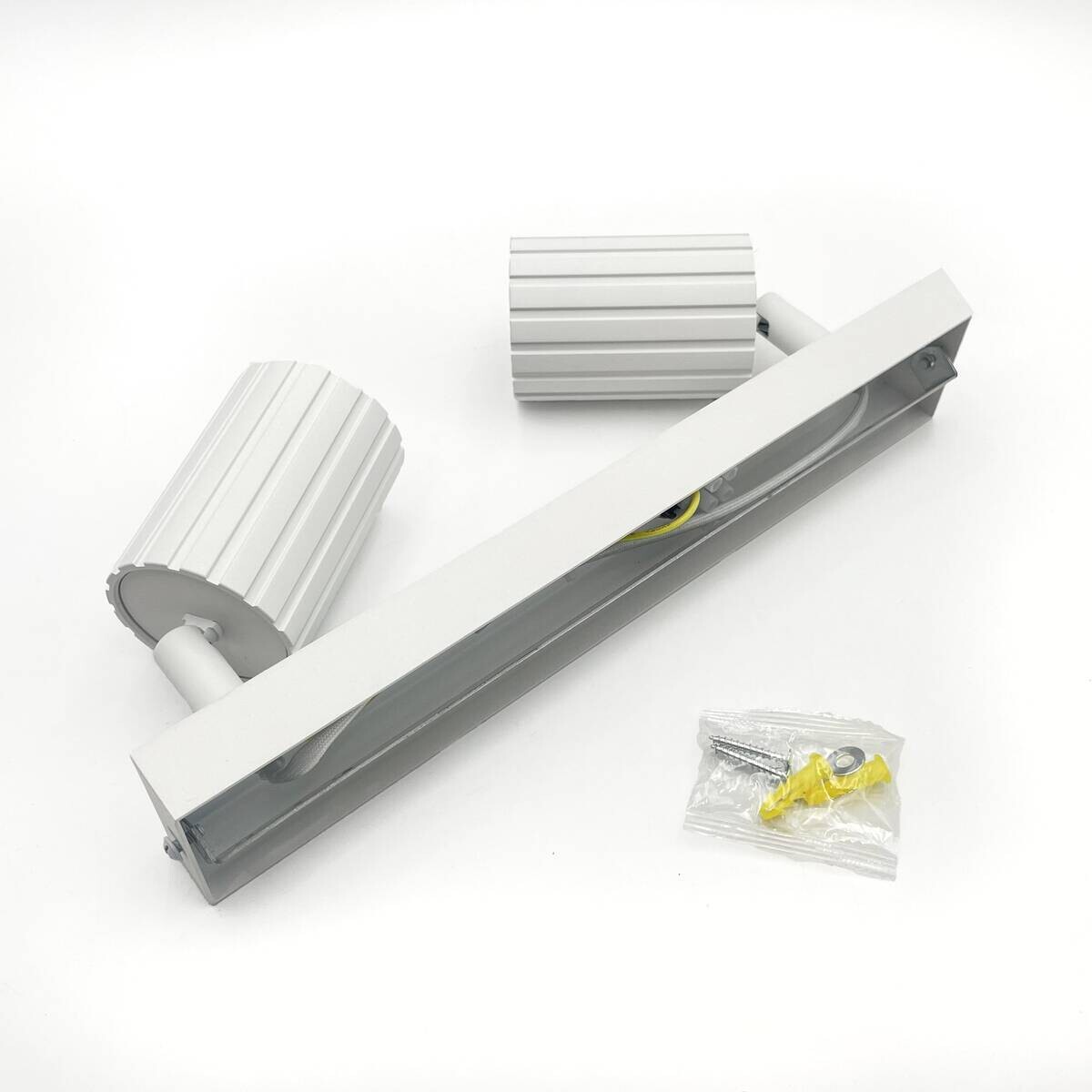 Lamkur Strahler Prisma weiß Stahl B/H/L: ca. 6,5x16,5x30 cm 2 Brennstellen