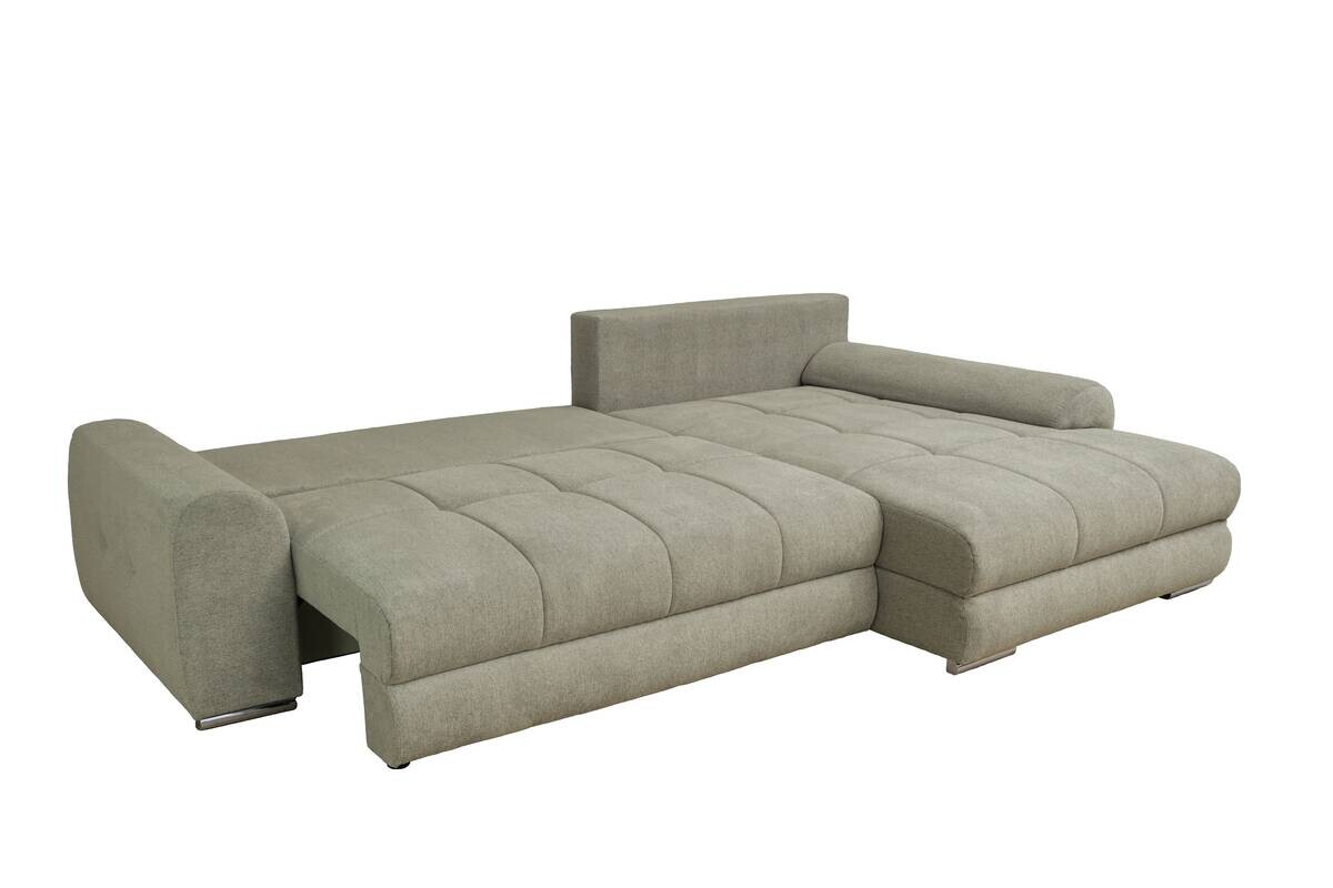 Ecksofa mit Bettfunktion und Bettkasten Lorenz olive Microfaser B/H/T: ca. 284x74x180 cm