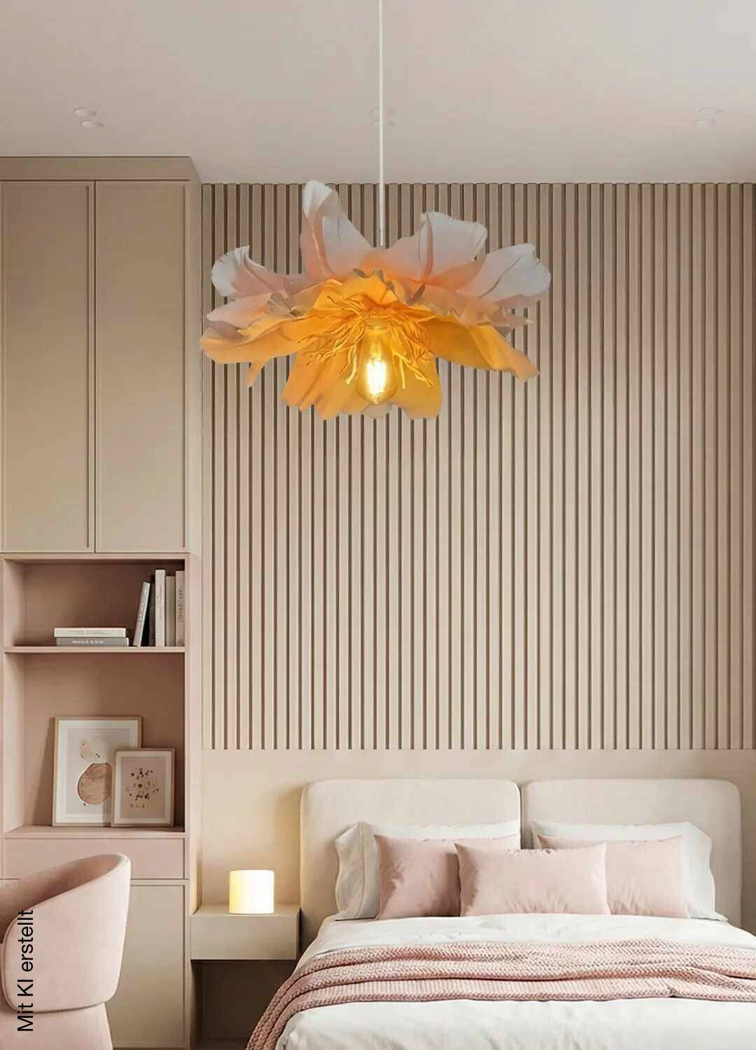 Opviq Pendelleuchte rosa Kunststoff B/H/T/L/D: ca. 48x85x48x48x48 cm E27 1 Brennstellen