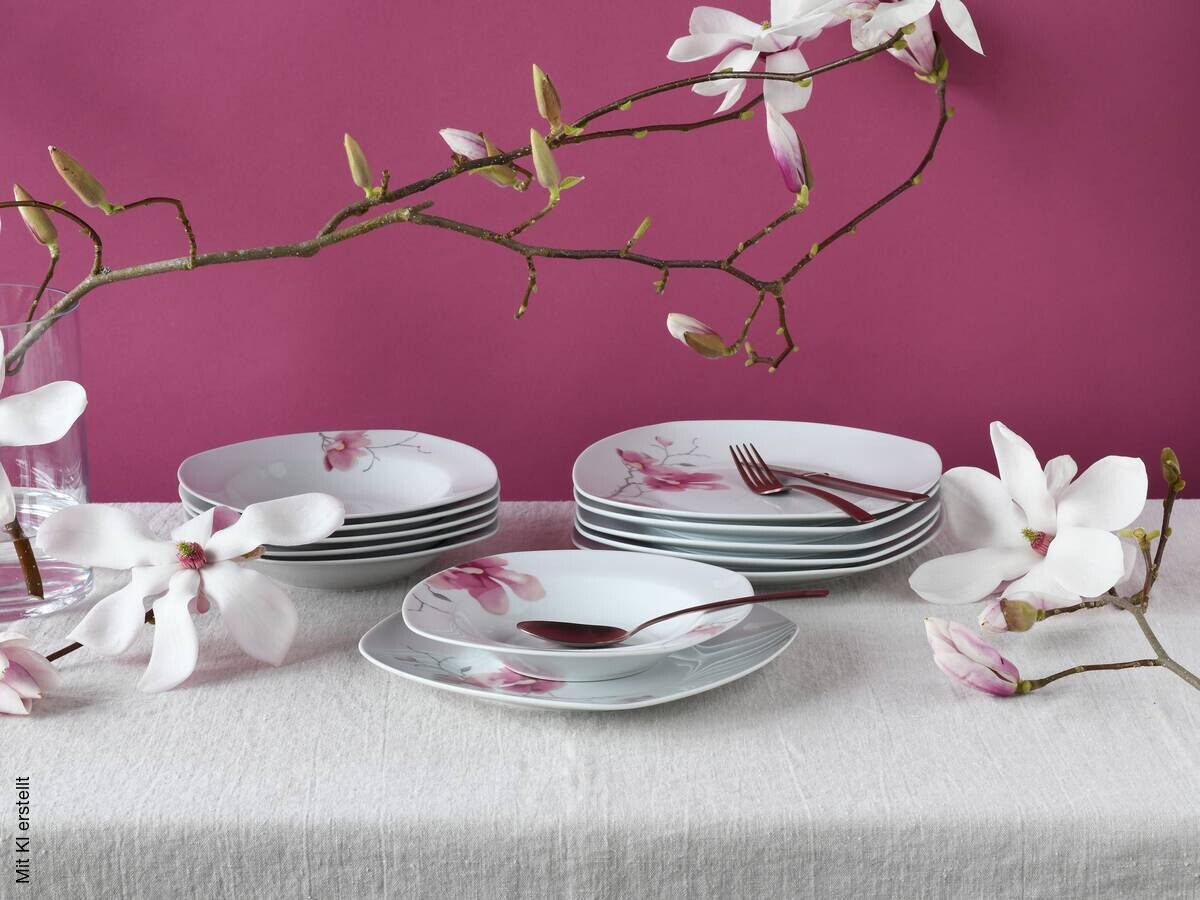 CreaTable Tafelservice Amelie multicolor Porzellan 12 tlg.