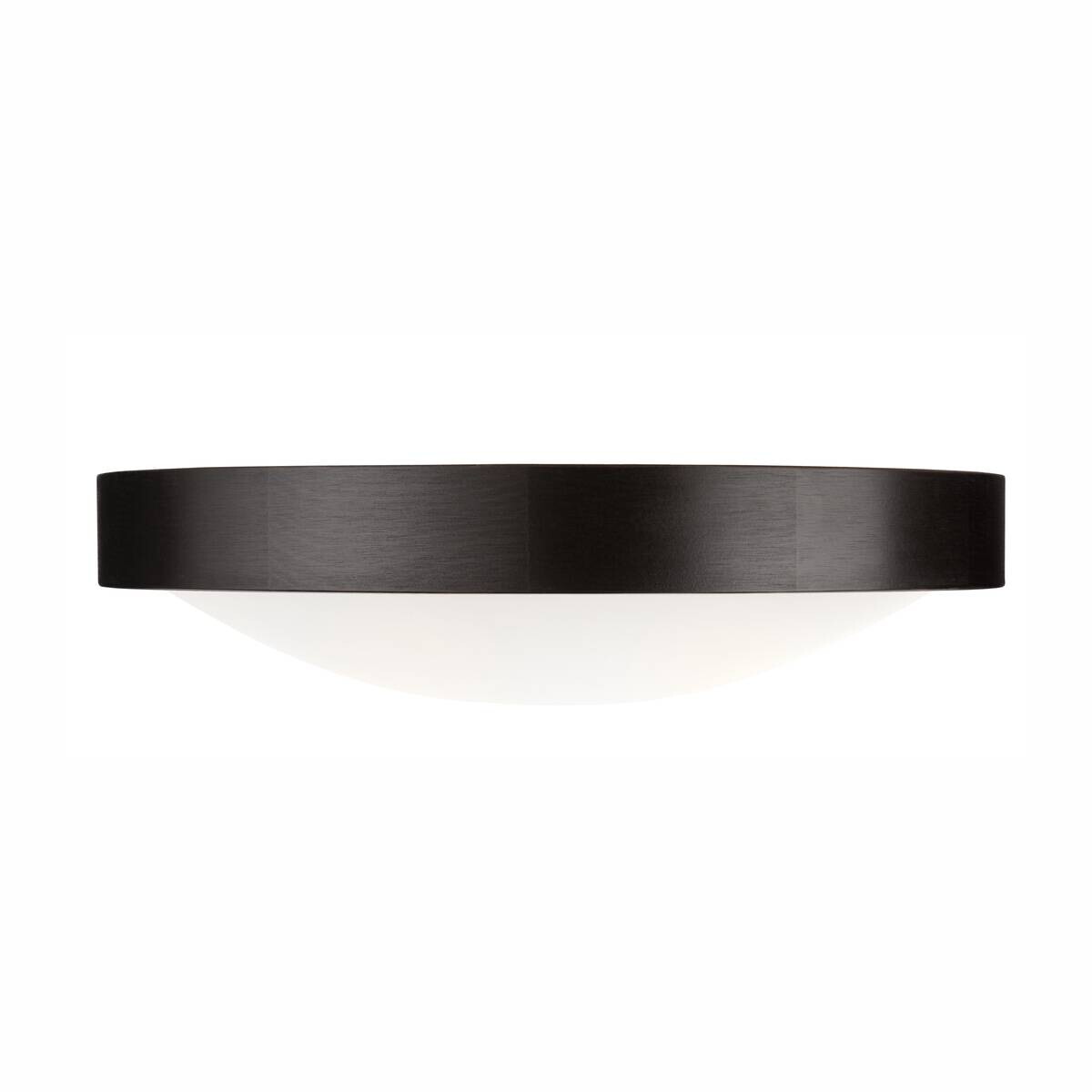 Lamkur Deckenleuchte dunkelbraun Glas Holz B/H/L: ca. 38,5x12x38,5 cm 2 Brennstellen