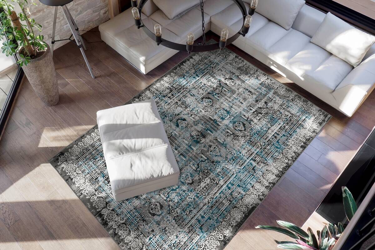 360Living Teppich Ariya blau B/L: ca. 200x290 cm