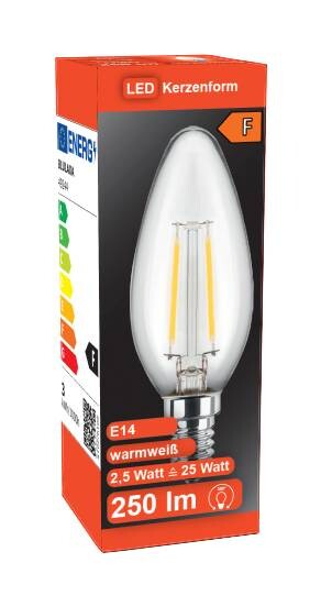 Blulaxa LED-Leuchtmittel Kerzenlampe Filamentlampe 49244 E14