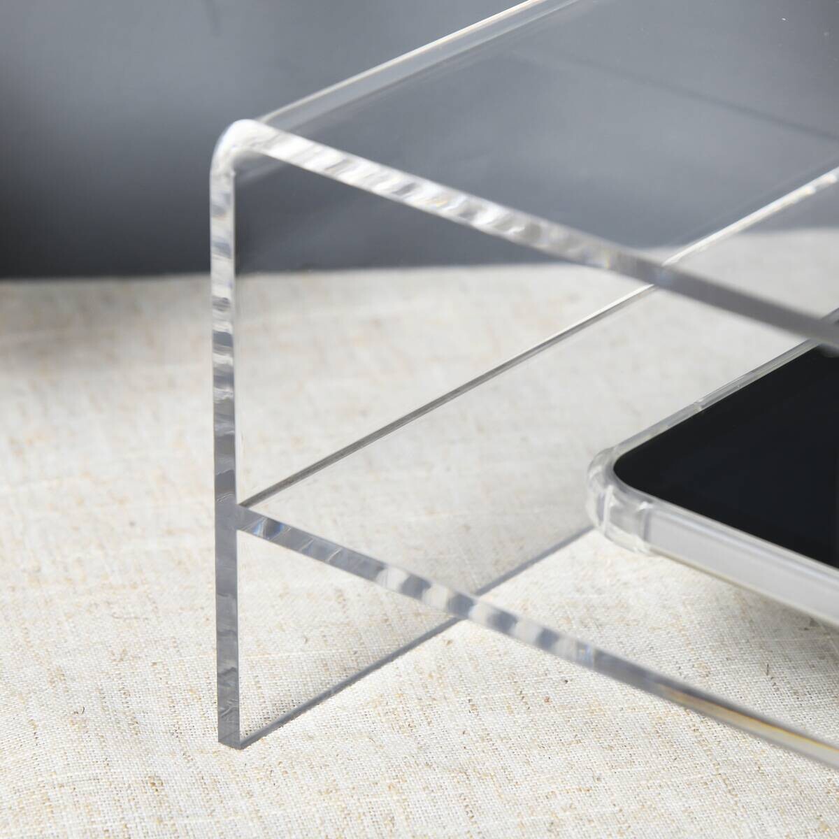 HOMCOM Monitorständer transparent