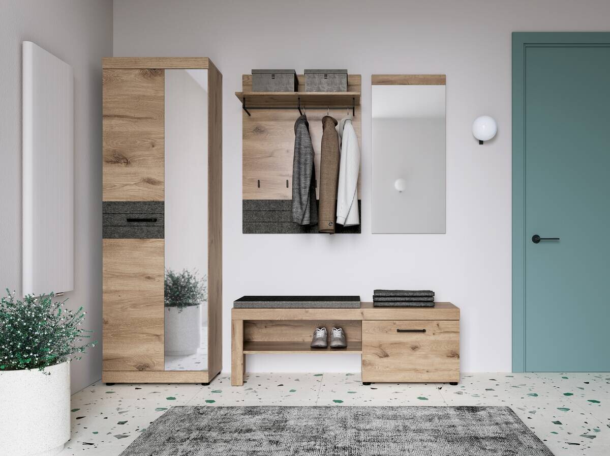 Sitzbank Roxy Eiche Viking Nachbildung B/H/T: ca. 139x52x38 cm