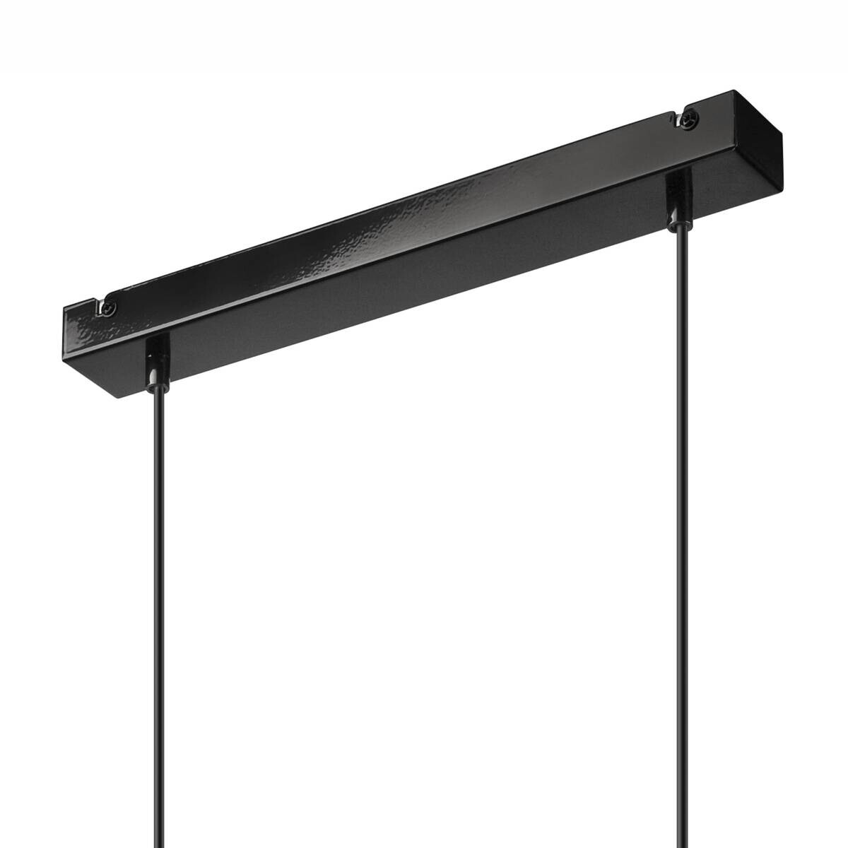 Lamkur Pendelleuchte ZOYA 45405 schwarz Stahl H/L: ca. 55x100 cm E27 2 Brennstellen