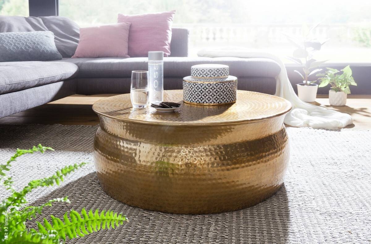 Couchtisch gold B/H/T: ca. 0x31x0 cm