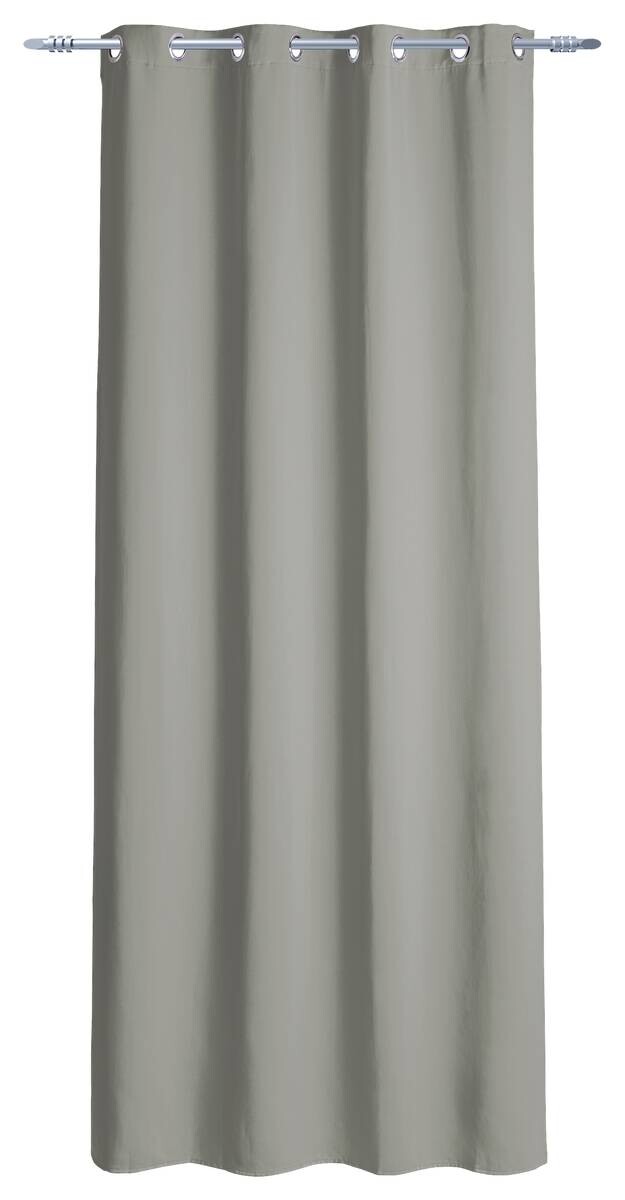 Ösenvorhang Verona silber 100% Polyester B/L: ca. 140x245 cm