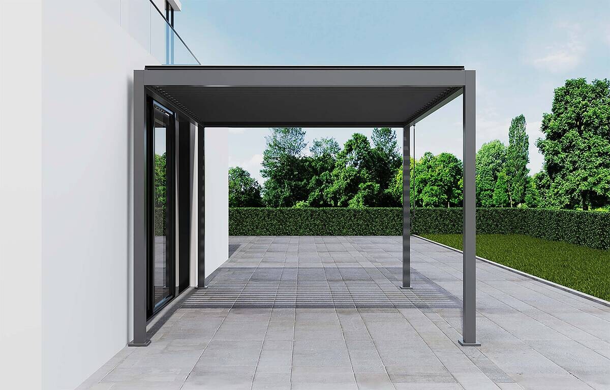 Pergola anthrazit Stahl B/H/L: ca. 296x247x359 cm