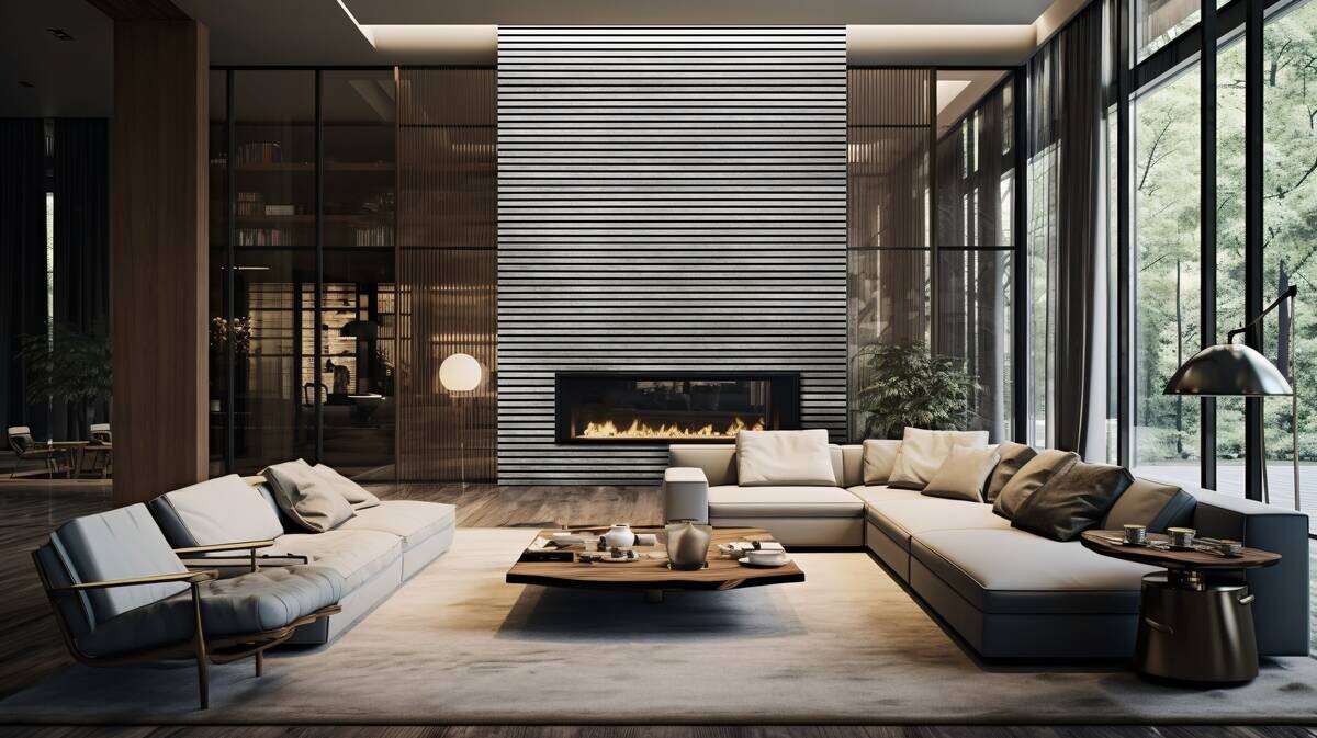 Akustikpaneel Beton L/B/H: ca. 1,9x56,1x240 cm pro Stück