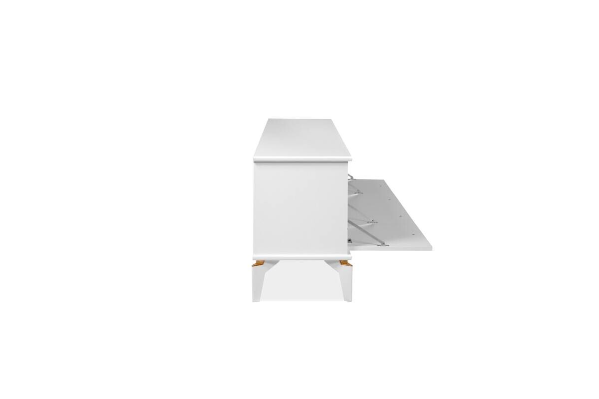 TV-Lowboard Izmir weiß Kupfer B/H/T: ca. 180x52x36 cm