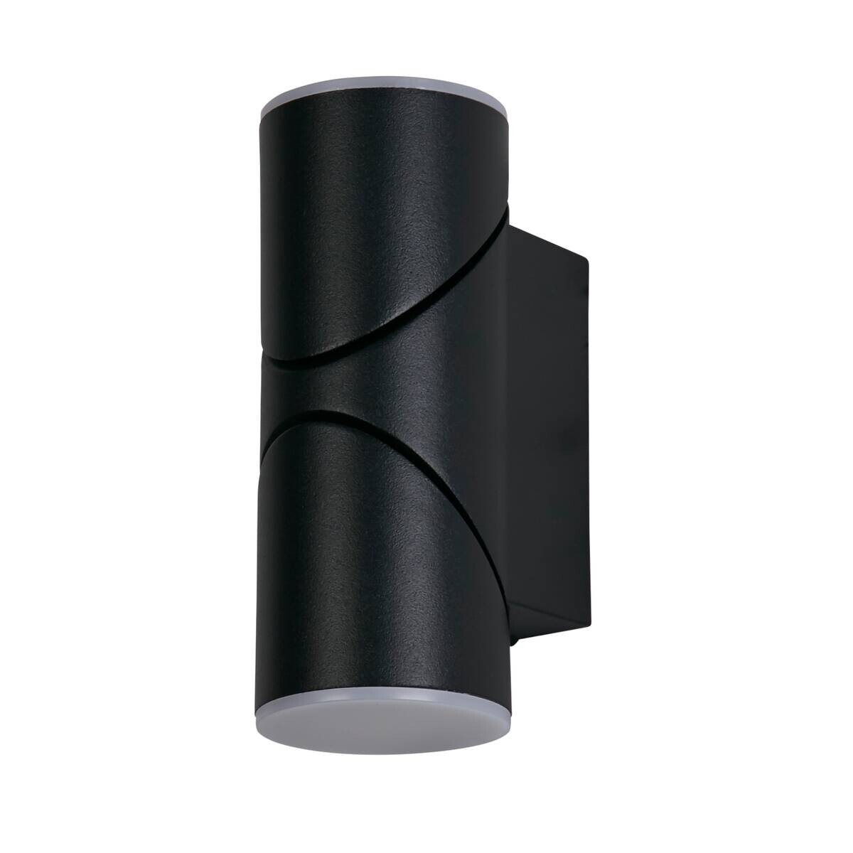LED-Außenwandleuchte klar schwarz B/H/T: ca. 6,5x14,5x8,3 cm