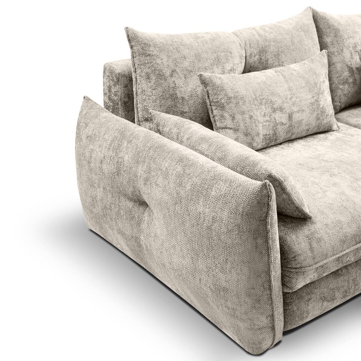 Big Sofa Delphine pearl Microfaser B/H/T: ca. 246x74x119 cm