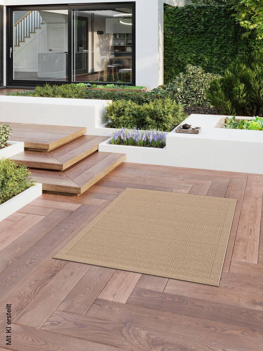 In-/Outdoor-Teppich Grace beige B/L: ca. 240x340 cm