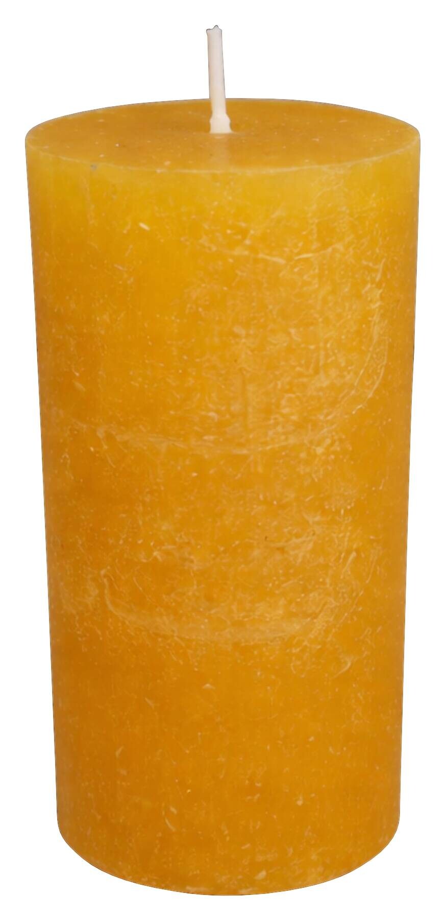 Stumpenkerze orange H/D: ca. 12x6,8 cm