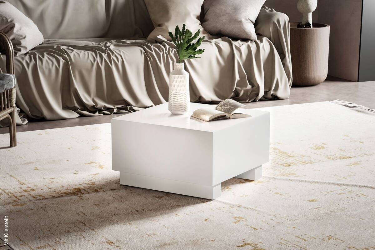Couchtisch weiß Marmor Optik B/H/T: ca. 60x35x60 cm