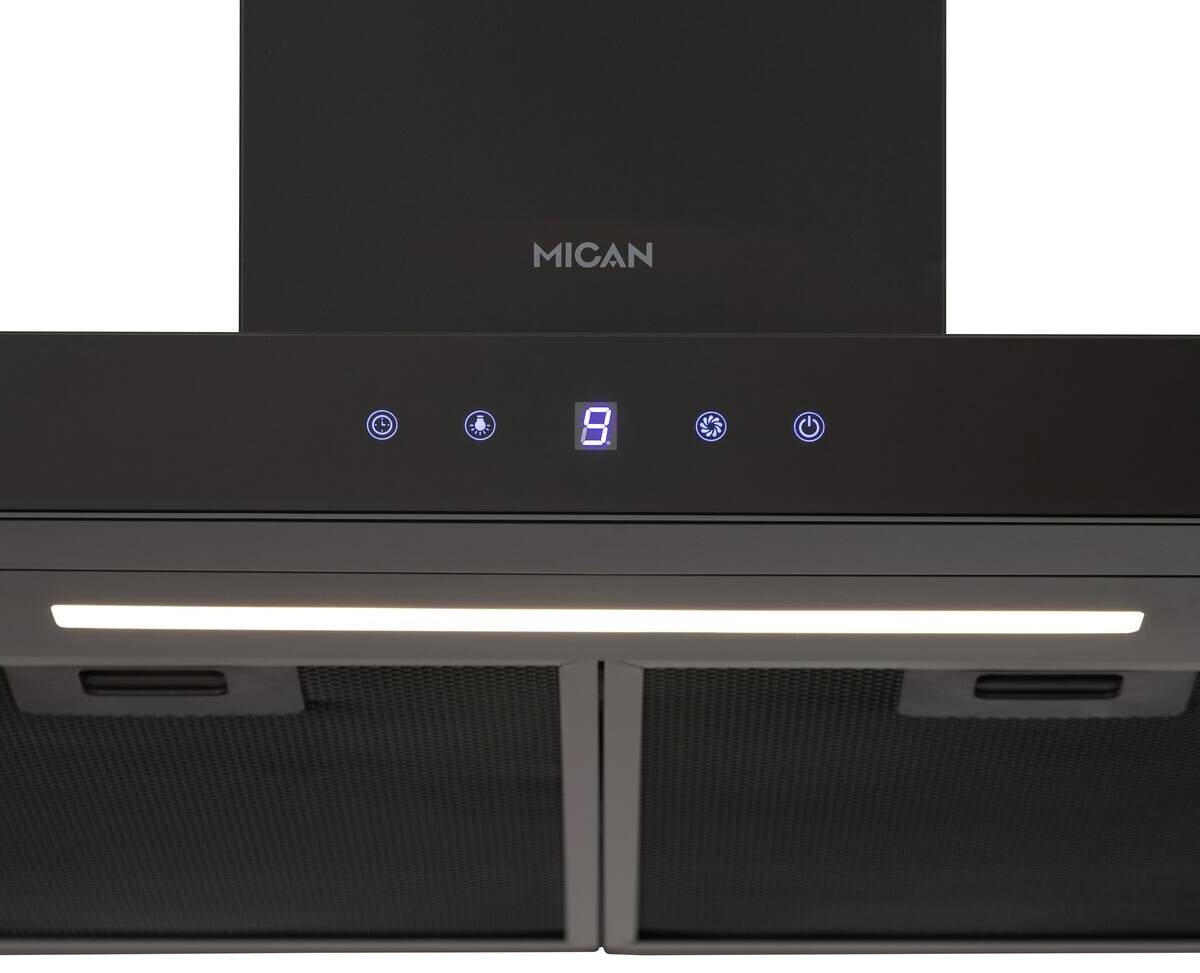 Mican Dunstabzugshaube TSHA530TMFSA+ schwarz Metall B/H/T: ca. 60x88x45,5 cm