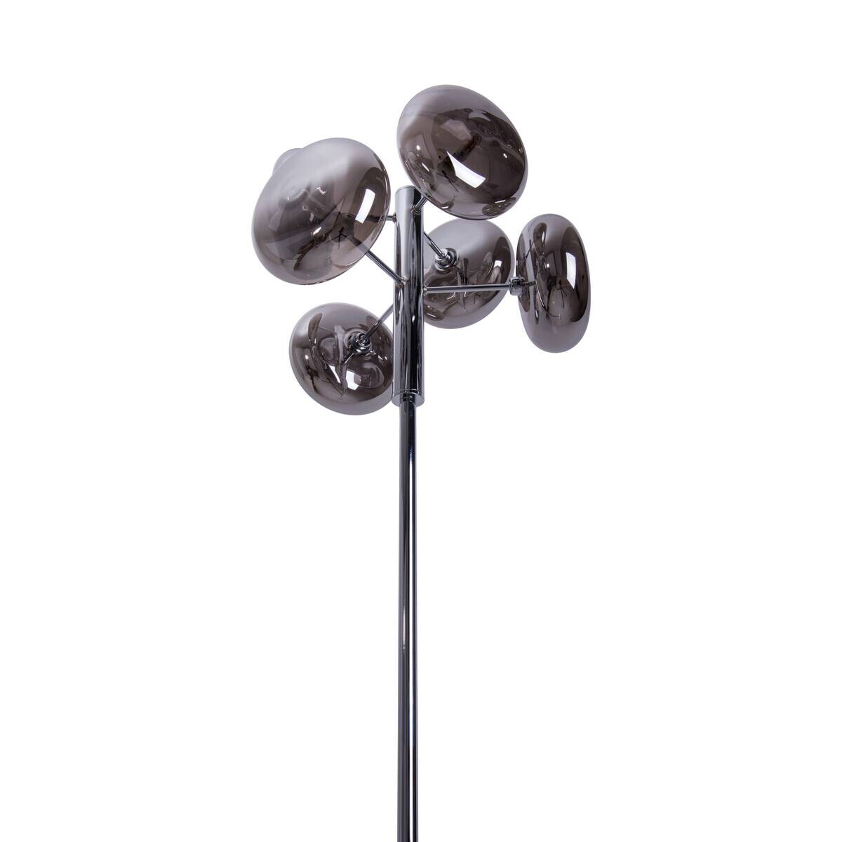 Näve Leuchten Stehlampe 2070597 Chrom Metall Glas B/H/T: ca. 44x165x44 cm 6 Brennstellen