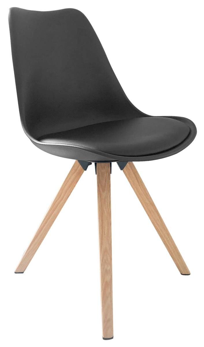 Stuhl KIRA 2er-Set schwarz Kunststoff B/H/T: ca. 48x86x55,5 cm