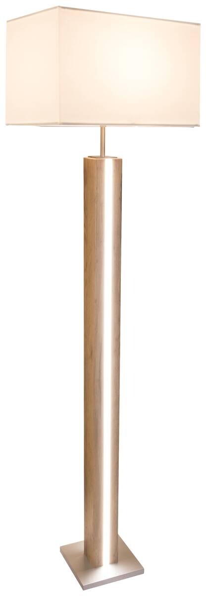 GLOBO Stehlampe Forest beige natur Metall Textil MDF B/H/L: ca. 40x150x27 cm 2 Brennstellen