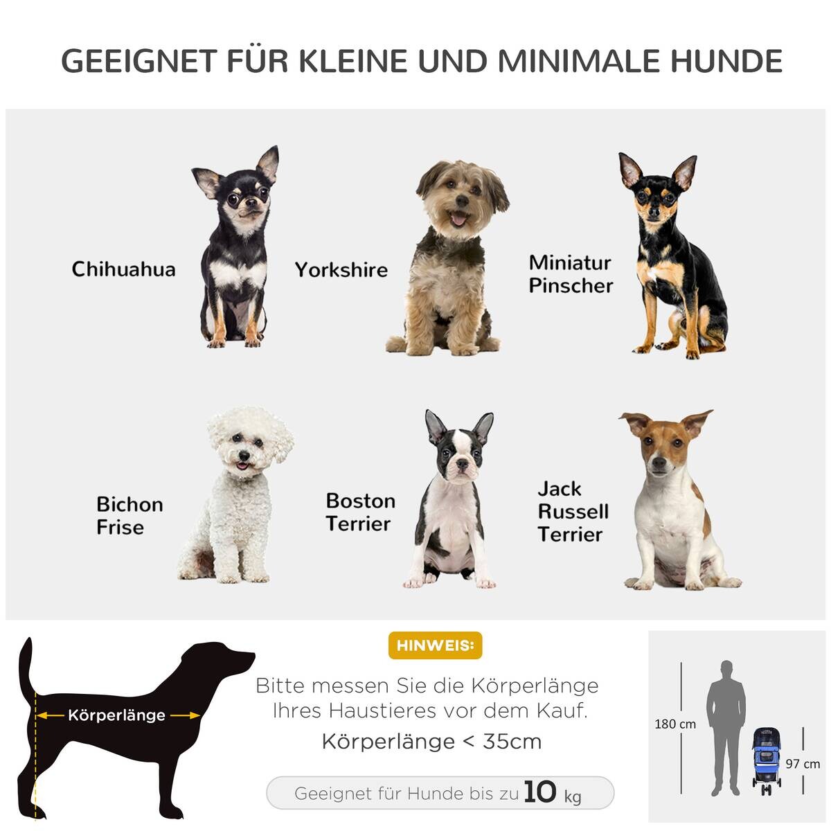 PawHut Hunde-Zubehör blau Nylon B/H/L: ca. 45x75x97 cm