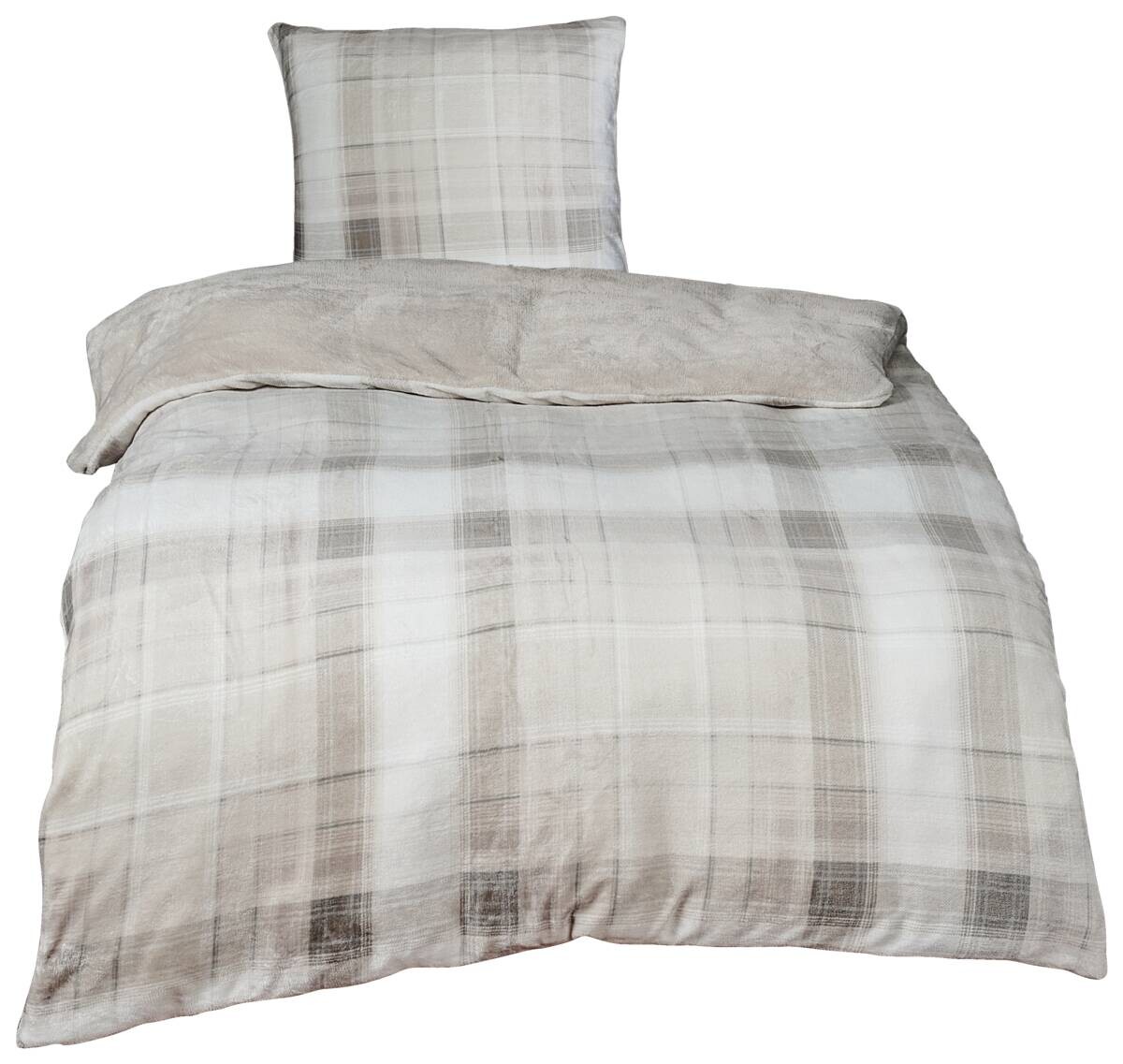 Microfaser Bettwäsche Cashmere touch natur 100% Polyester B/L: ca. 135x200 cm