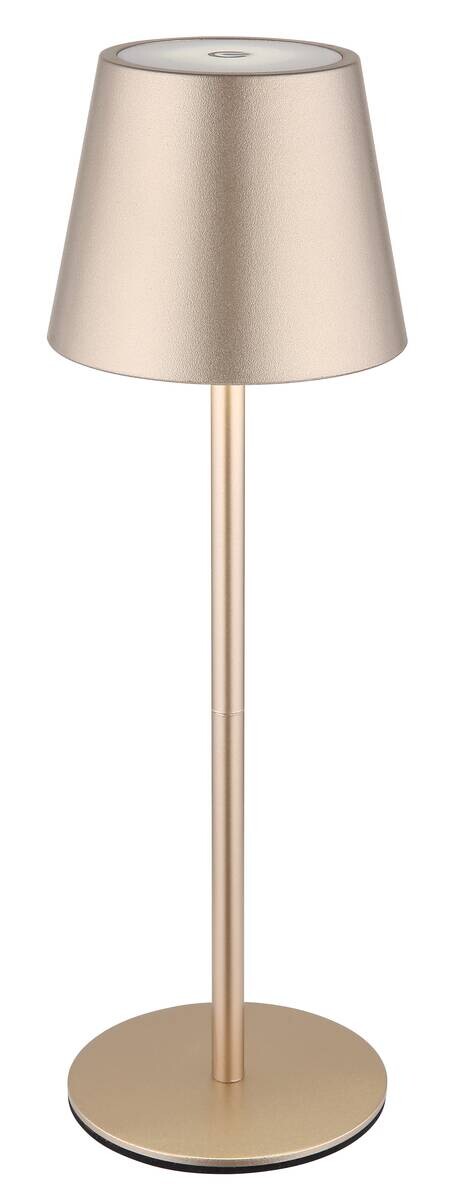 GLOBO LED-Tischleuchte Vannie champagner Metall Kunststoff H/D: ca. 36x11,5 cm