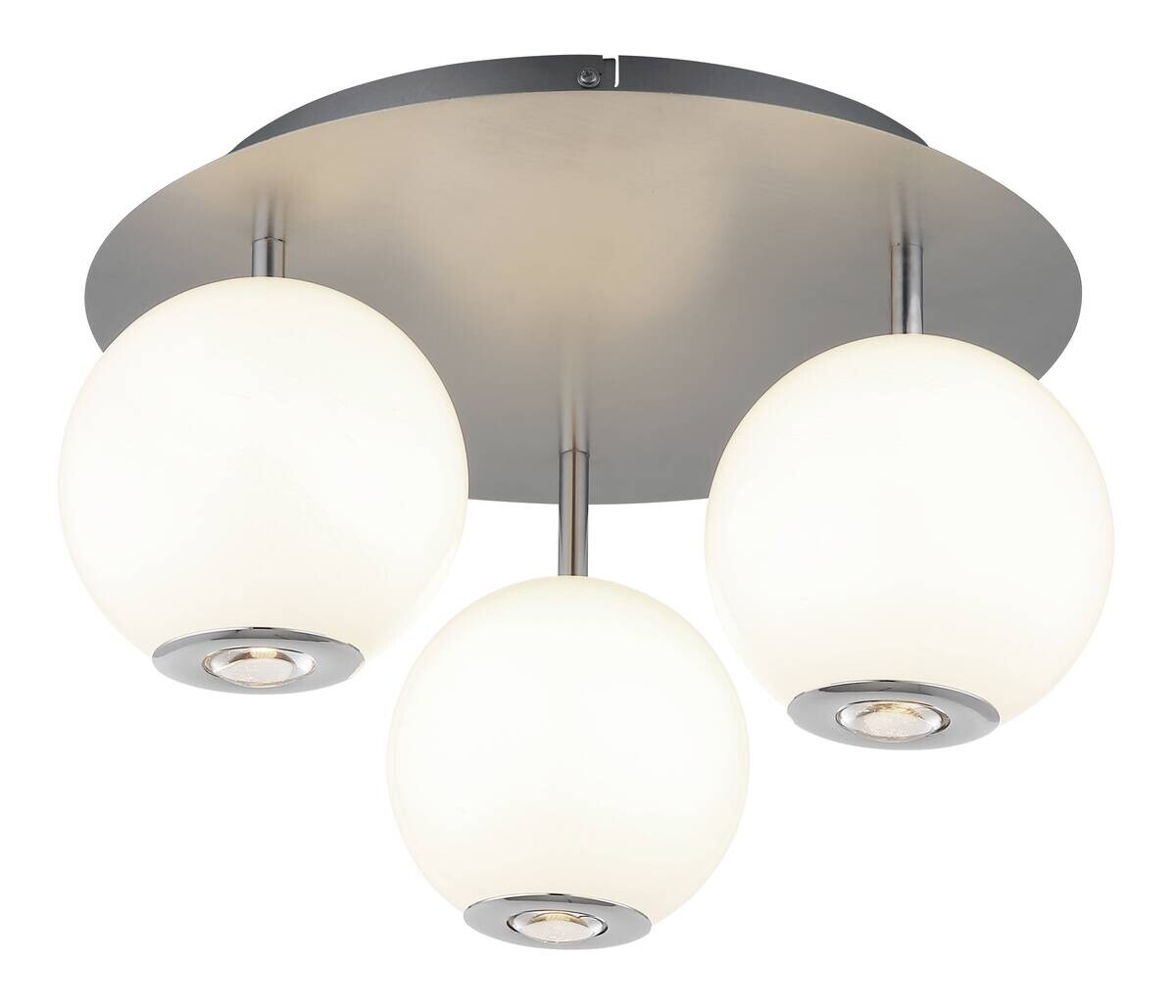 GLOBO Deckenleuchte grau Opal Glas Metall H/D: ca. 25x42 cm 1 Brennstellen
