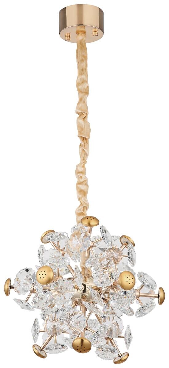 GLOBO Pendelleuchte gold klar Metall Glas H/D: ca. 120x40 cm 1 Brennstellen