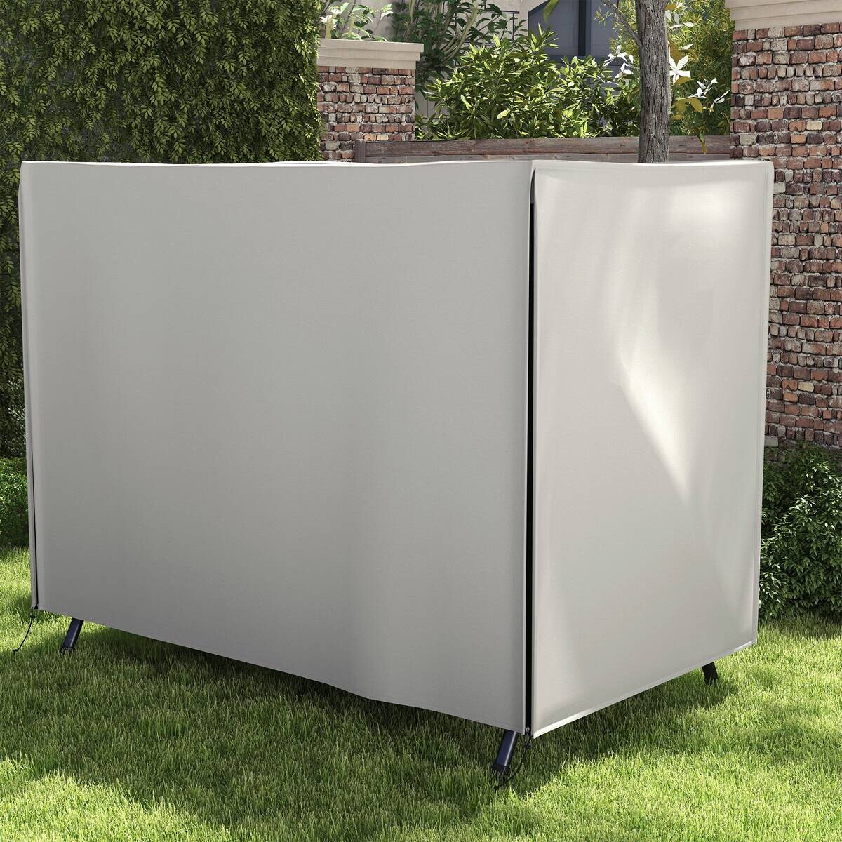 Outsunny Abdeckplane grau Polyester B/H/L: ca. 124x205x164 cm