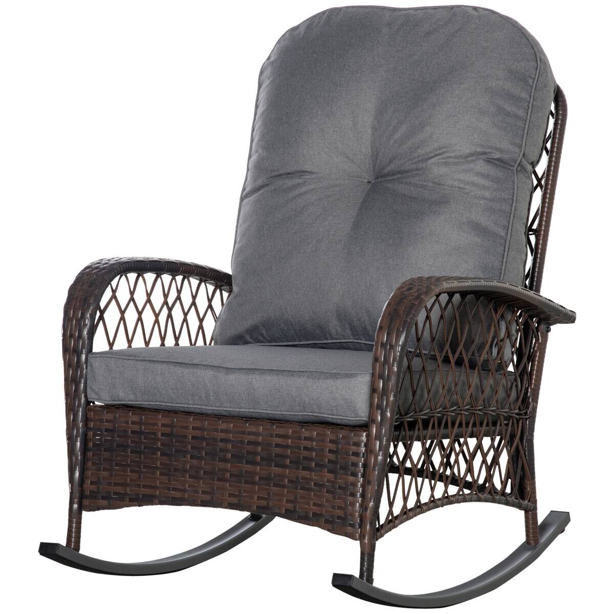 Outsunny Gartensessel braun Polypropylen B/H/L: ca. 98x75x91 cm