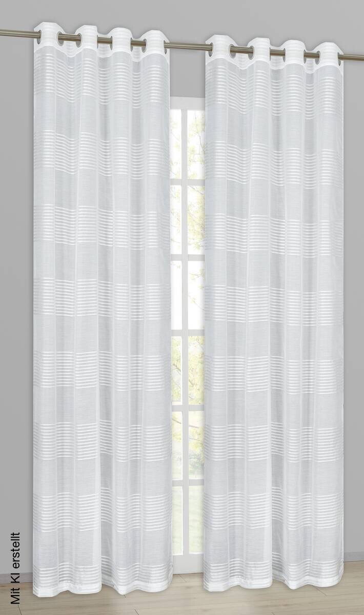 home Topline Ösenvorhang Mina weiß B/L: ca. 135x245 cm