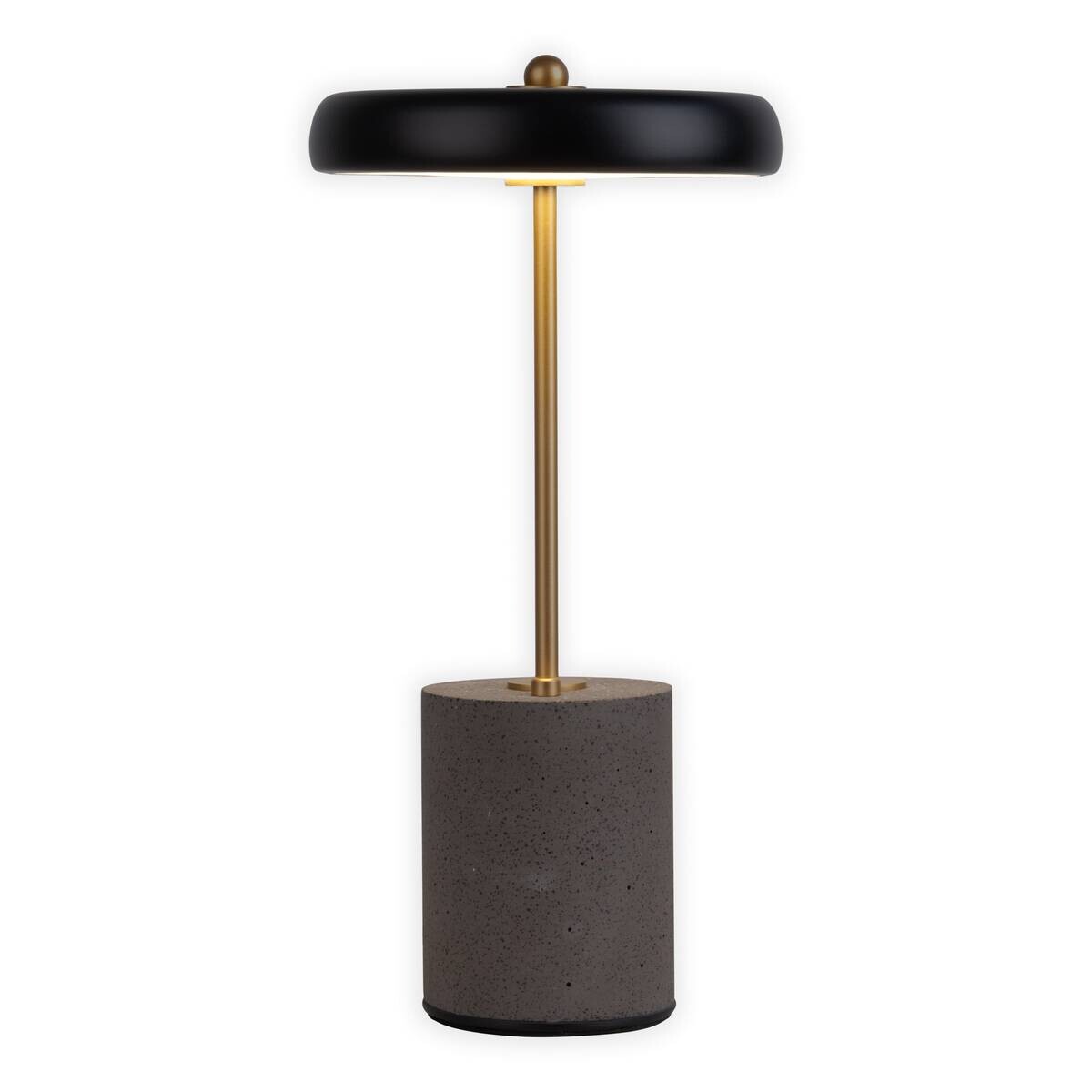 Näve Leuchten Tischleuchte 5306422 schwarz Metall Zement Kunststoff B/H/T: ca. 15x30x15 cm null 1 Brennstellen
