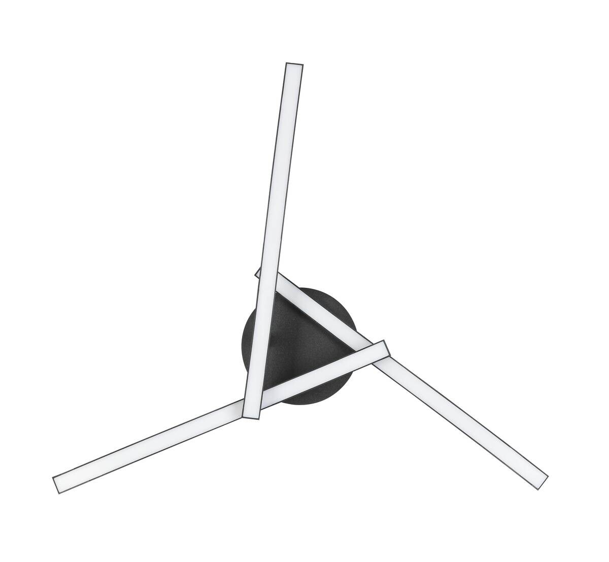 Nolo Deckenleuchte Kim schwarz Metall B/H/L: ca. 50x12x50 cm
