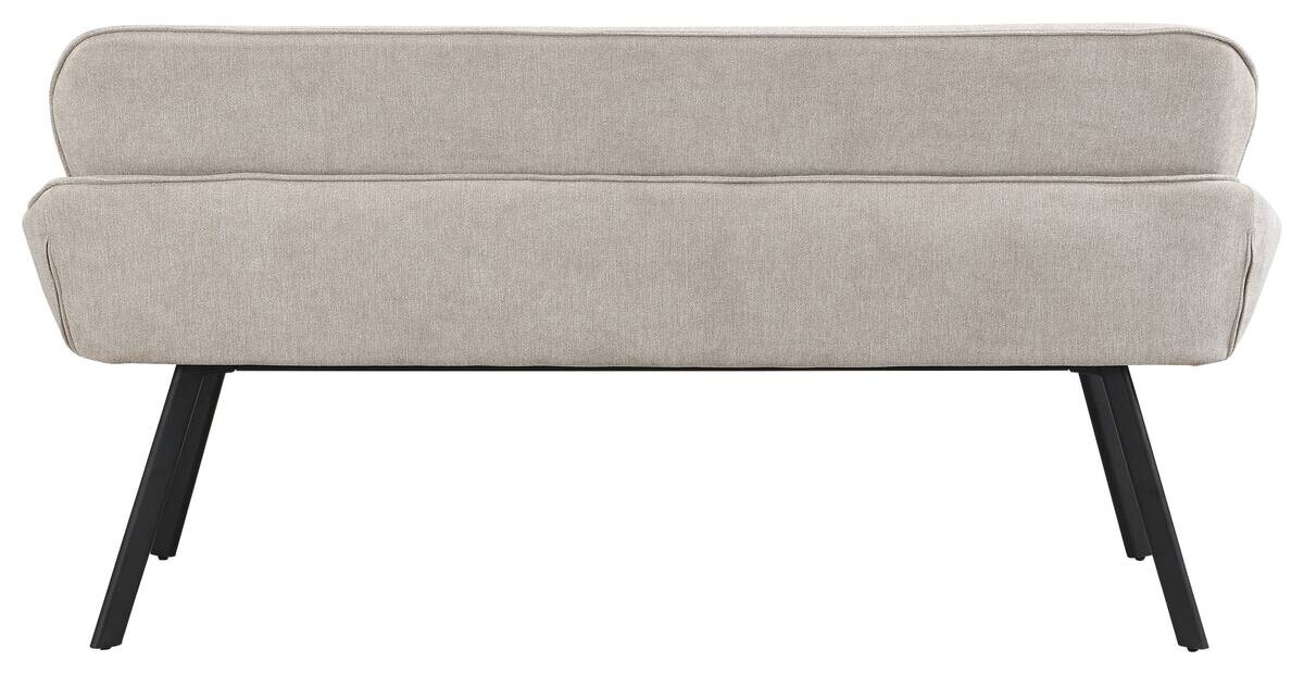 Sitzbank RICO schwarz taupe Metall Stoff B/H/T: ca. 160x90x62 cm