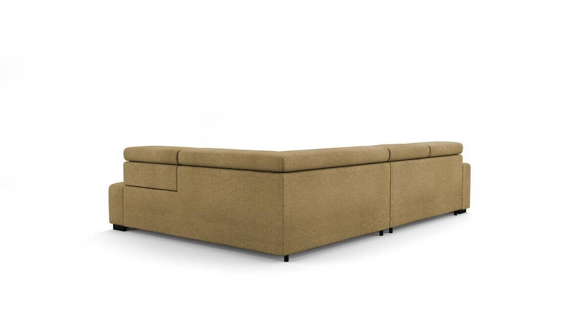 Ecksofa mit Bettfunktion senf Flachgewebe B/T: ca. 300x210 cm