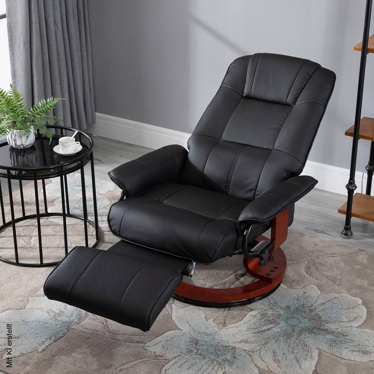Sessel 833-621 schwarz B/H/T: ca. 78x100x87 cm