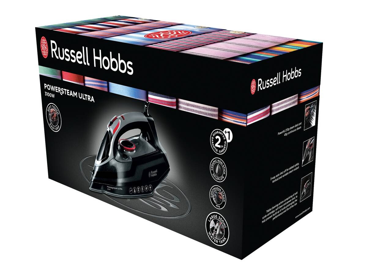 Russell Hobbs Dampfbügelautomat 20630-56 schwarz rot silber B/H/L: ca. 15x17,5x33 cm
