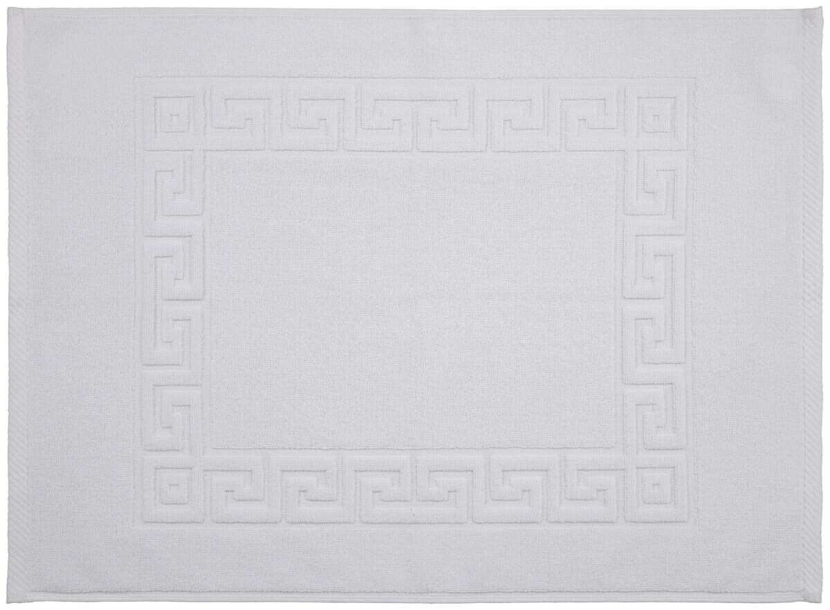 POCOline Duschvorleger Mäander weiß 100% Baumwolle B/L: ca. 50x70 cm