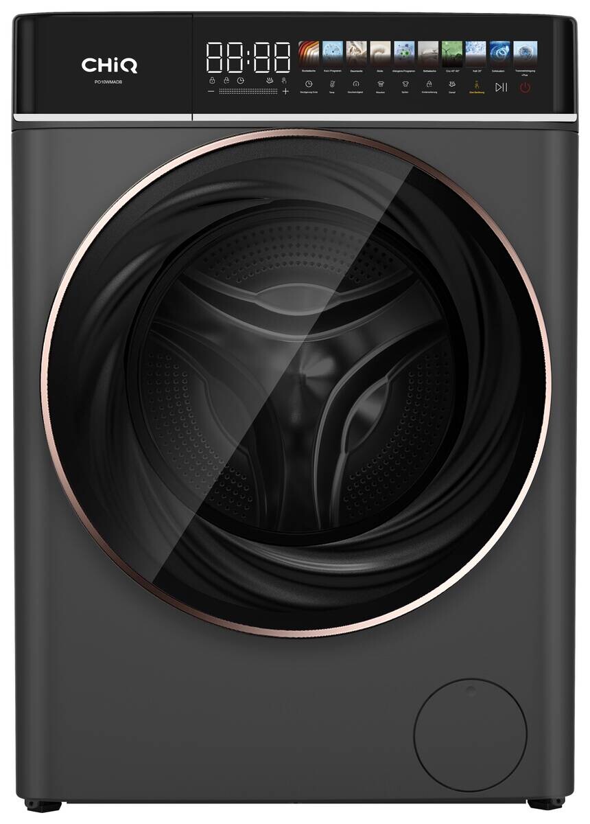 CHiQ Waschmaschine PO10WMADB EEK: A Spektrum: A bis G 10kg 1400U/min grau B/H/T: ca. 60x84,7x57,7 cm