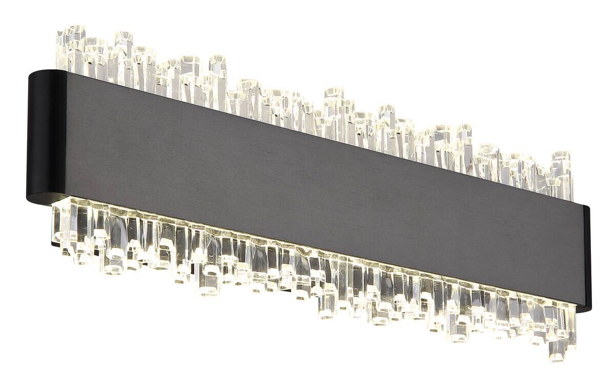 GLOBO Wandleuchte schwarz grau Aluminium Metall B/H/L: ca. 6,5x30,5x14,5 cm