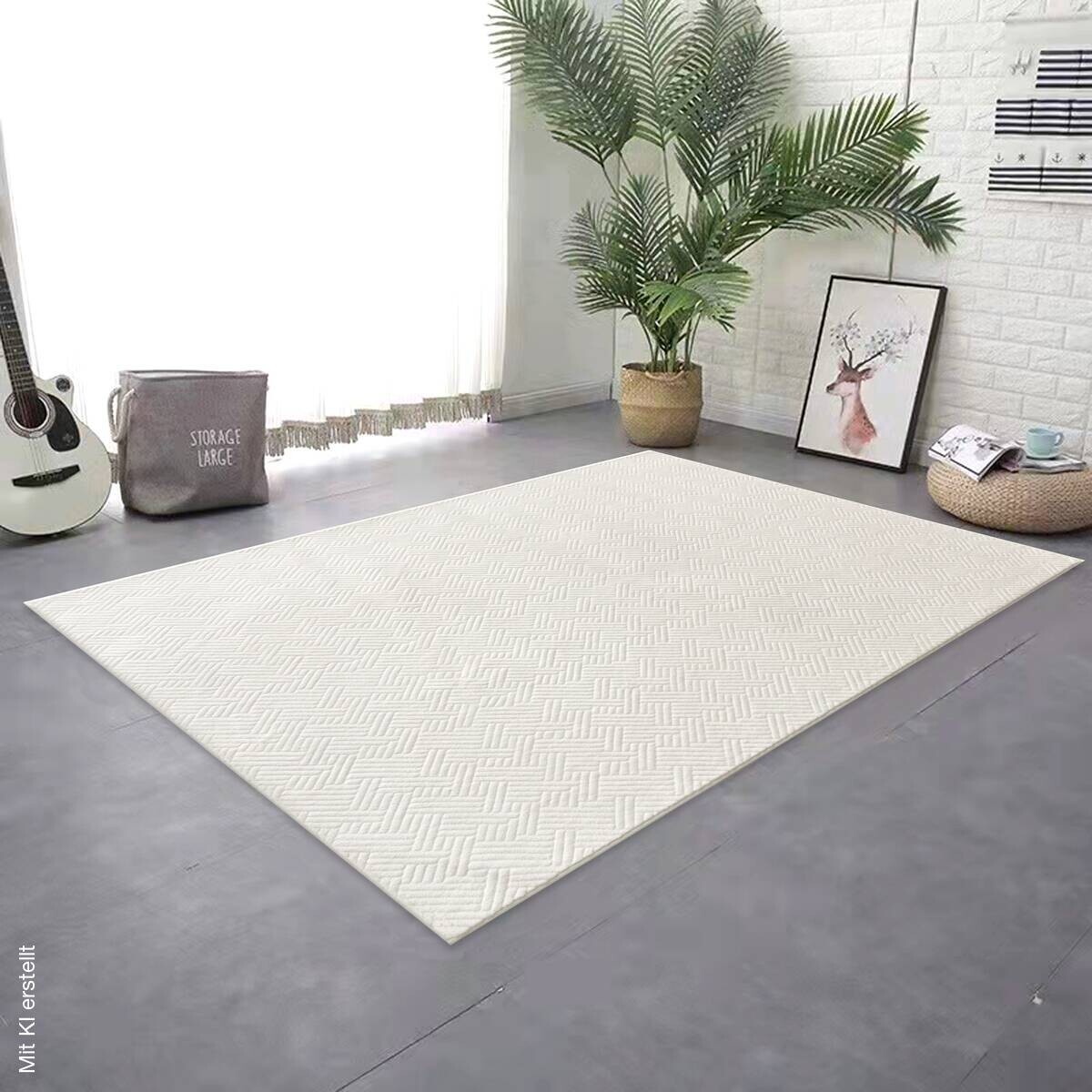 Fellimitat Monaco beige B/L: ca. 80x150 cm
