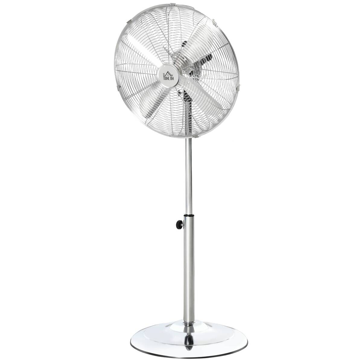 HOMCOM Ventilator silber Polypropylen Edelstahl B/H/L: ca. 44,5x44,5x87 cm