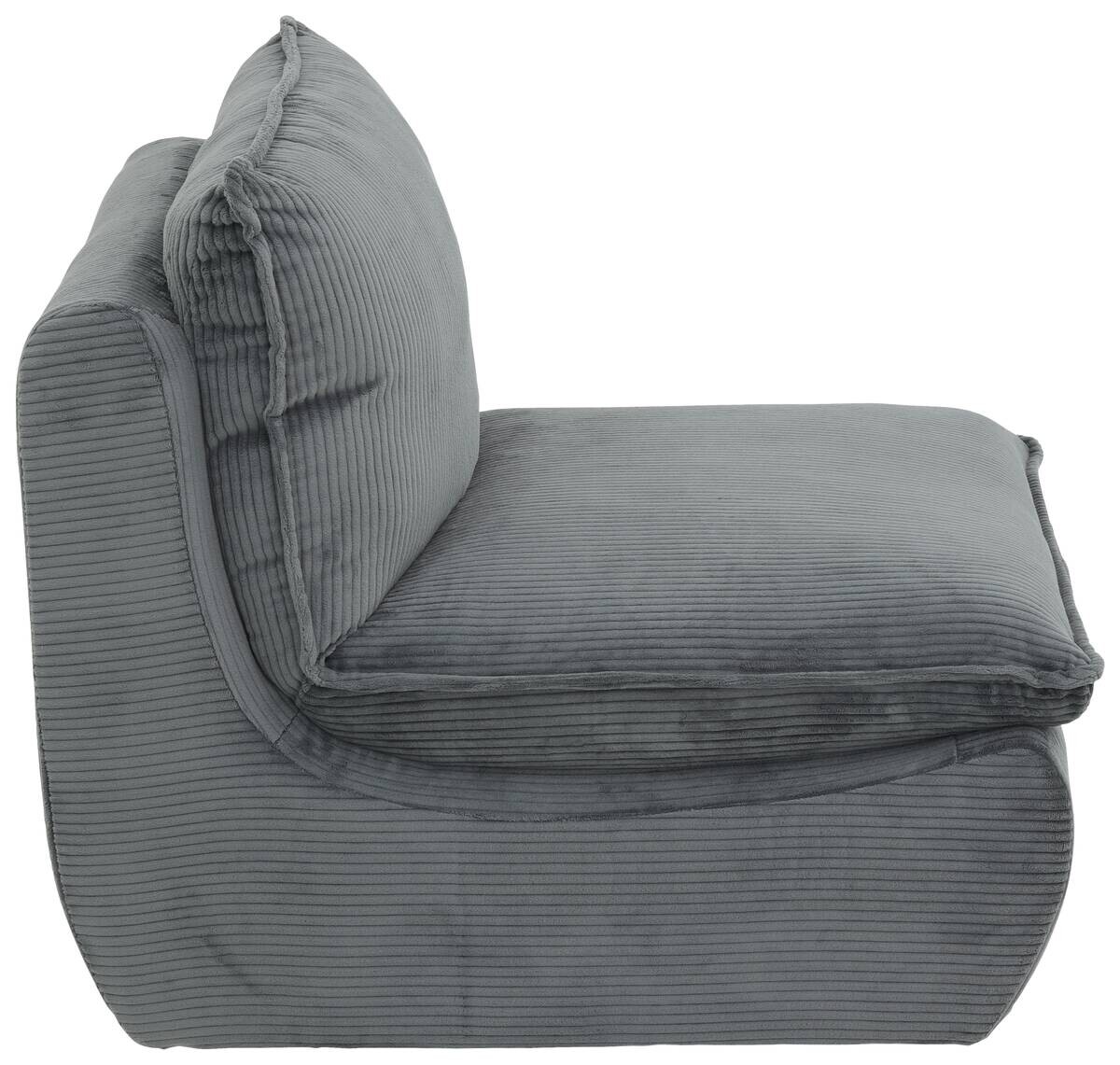 Sessel Rhodos dunkelgrau Microfaser B/H/T: ca. 74x77x87 cm