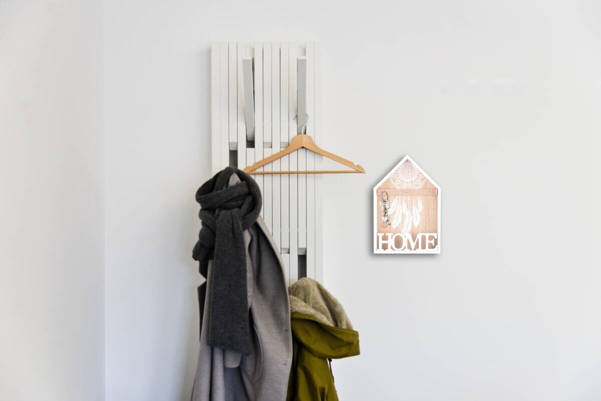 Schlüsselbox Sina weiß MDF B/H/T: ca. 20x30x5 cm